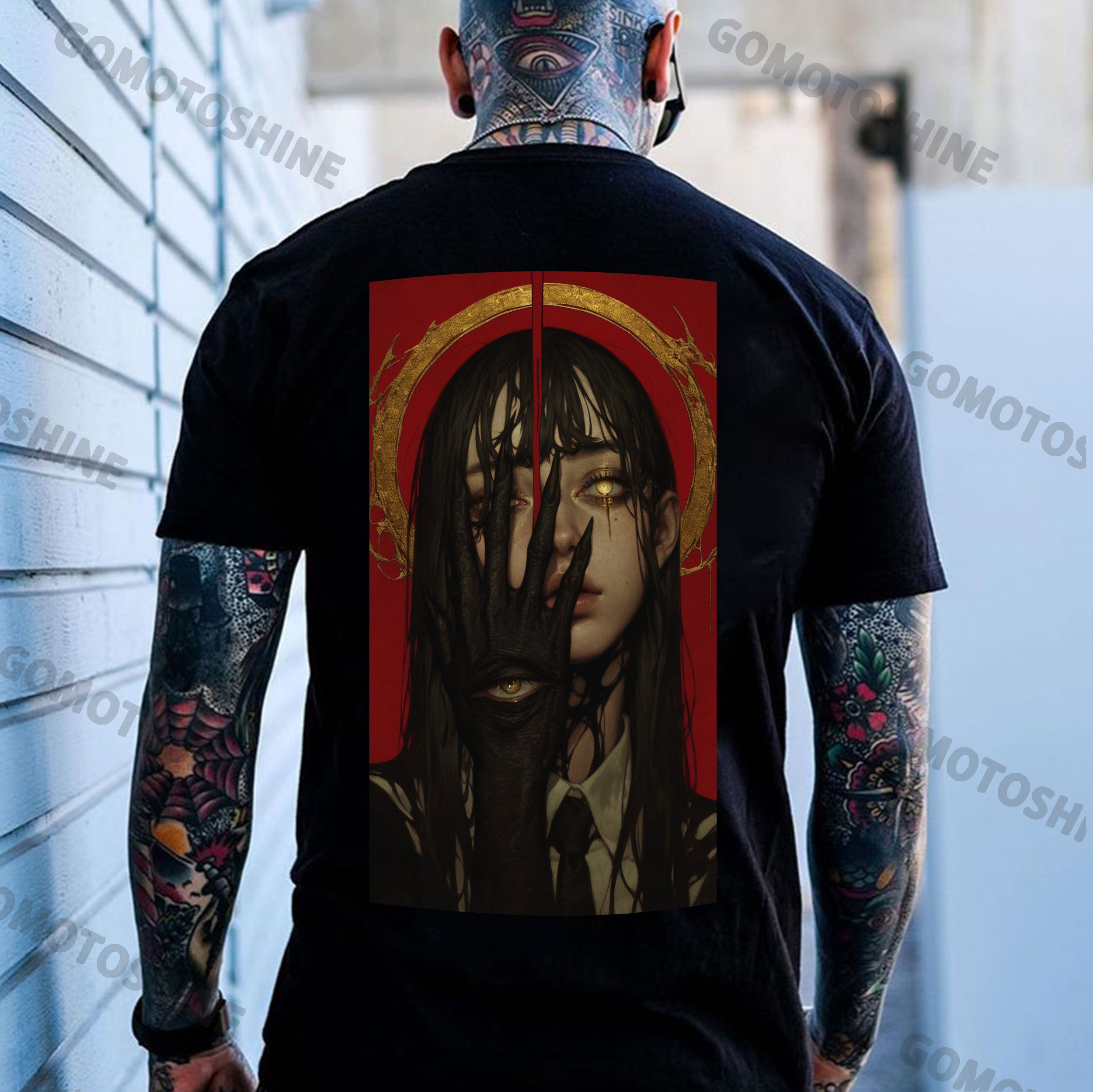 Divine Girl Fell Into Darkness Print Men's T-Shirt