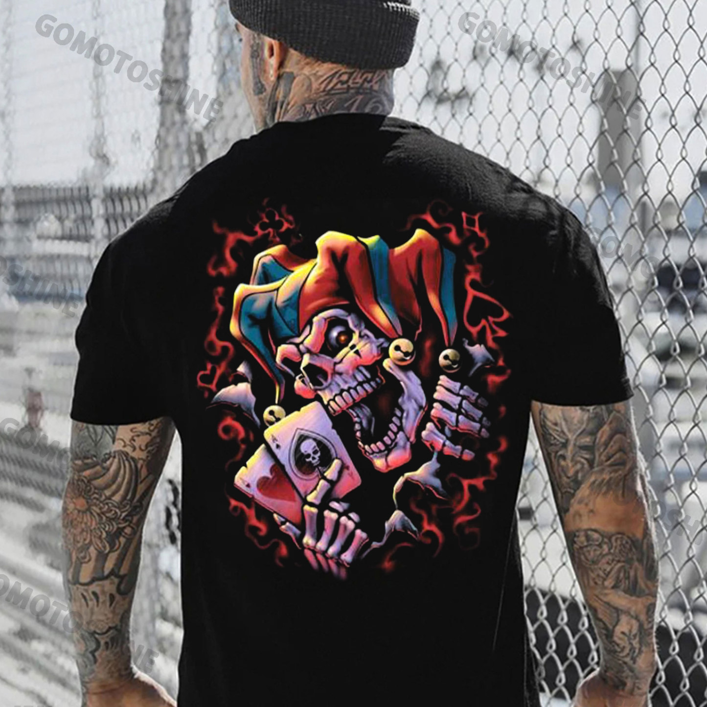 Skeleton Joker Print Men's T-Shirt