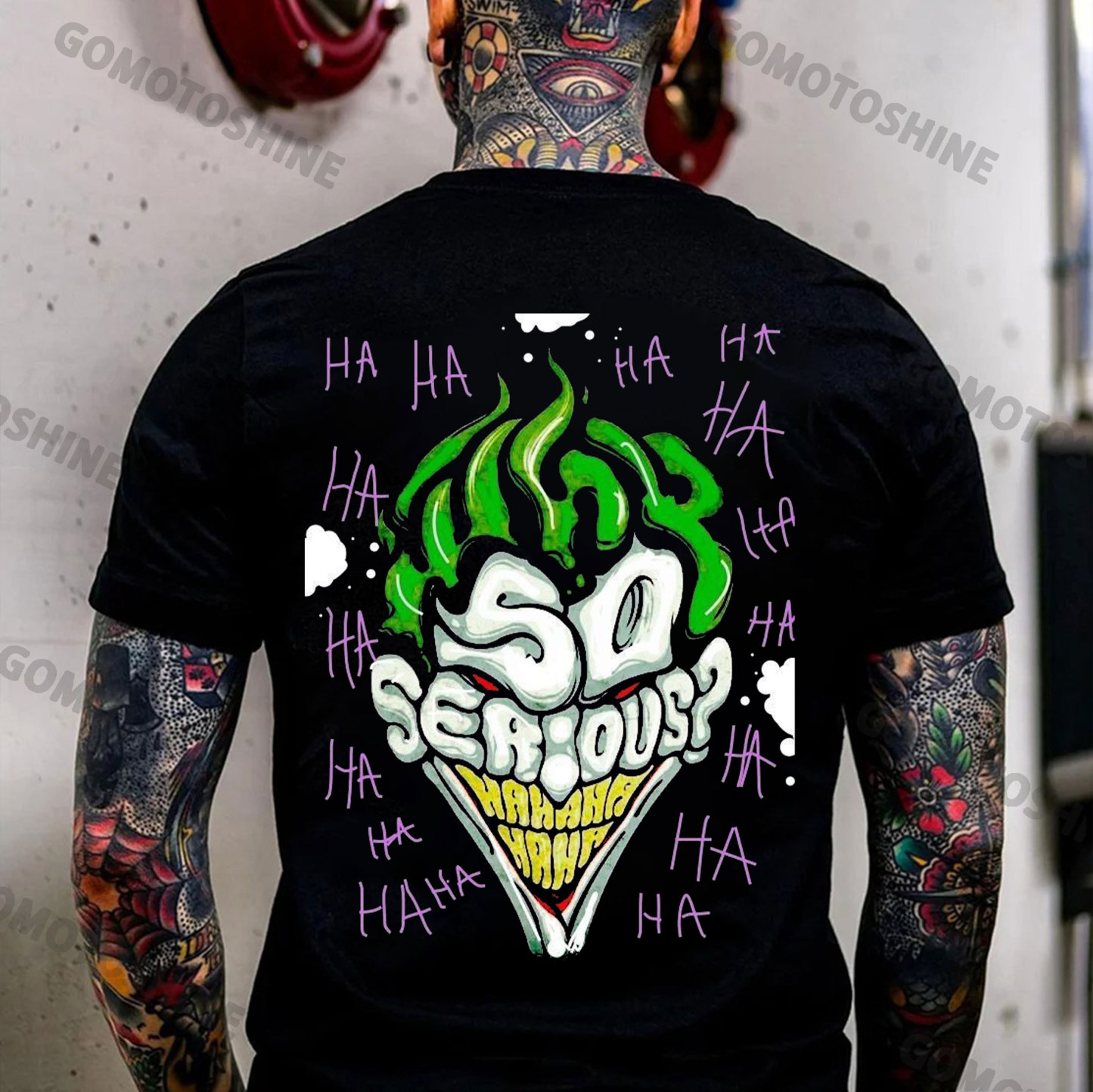WHY SO SERIOUS Evil Smile Joker Print Men's T-Shirt
