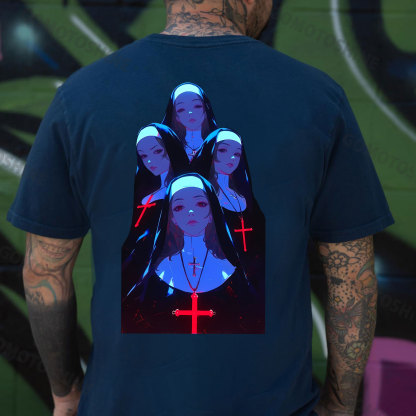 Nun's Gaze Print Men's T-Shirt