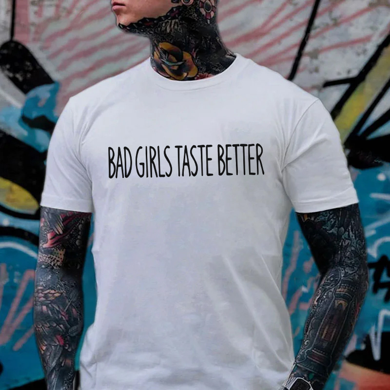 BAD GIRLS TASTE BETTER Suck Finger Nun Print Men's T-Shirt Image - 8