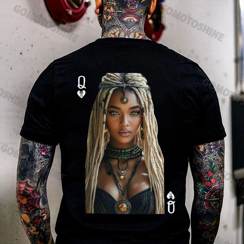 POKER Q Exotic Princess Print Men's T-Shirt