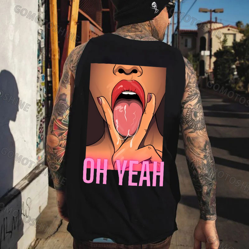 OH YEAH Dirty Woman Print Men's Vest