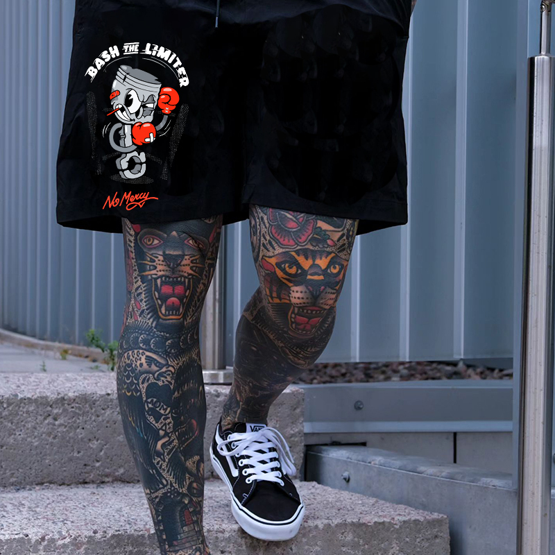 BASH THE LIMITER No Mercy Fighting Tool Man Graphic Print Men's Shorts