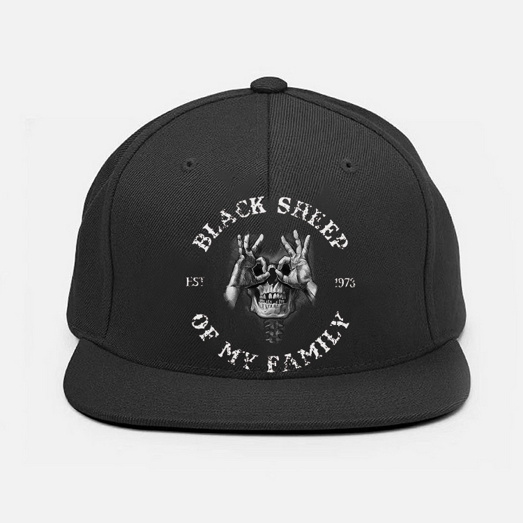 BLACK SHEEP OF MY FAMILY Skull With OK Fashion Cap