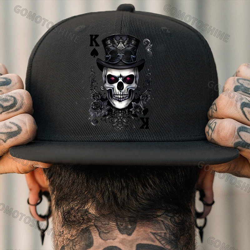 POKER K Spades Magician Skull Fashion Cap