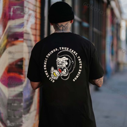ALL THE SMALL THINGS TRUE CARE TRUTH BRINGS Chimpanzee Print Men's T-Shirt