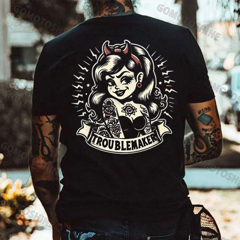 TROUBLEMAKER Sexy Lady Print Men's T-Shirt