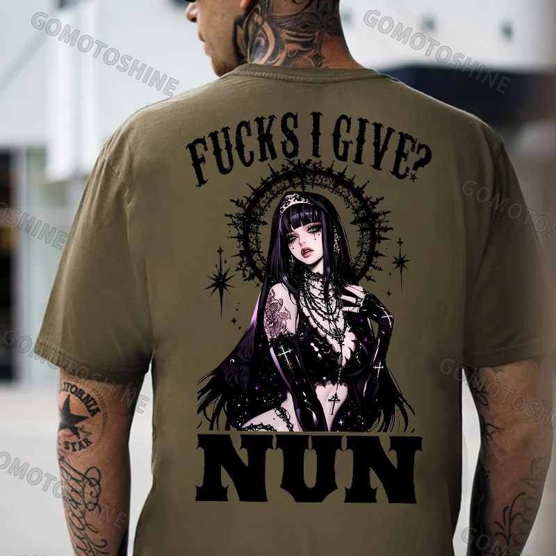 FUCKS I GIVE NUN Divine Nun Print Men's T-Shirt