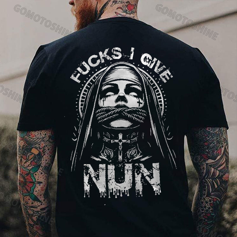 FUCKS I GIVE NUN Tied Nun Print Men's T-Shirt