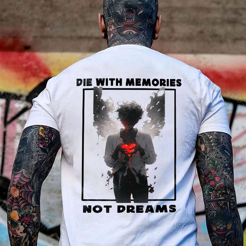 DIE WITH MEMORIES NOT DREAMS Heartbreak Angel Print Men's T-Shirt