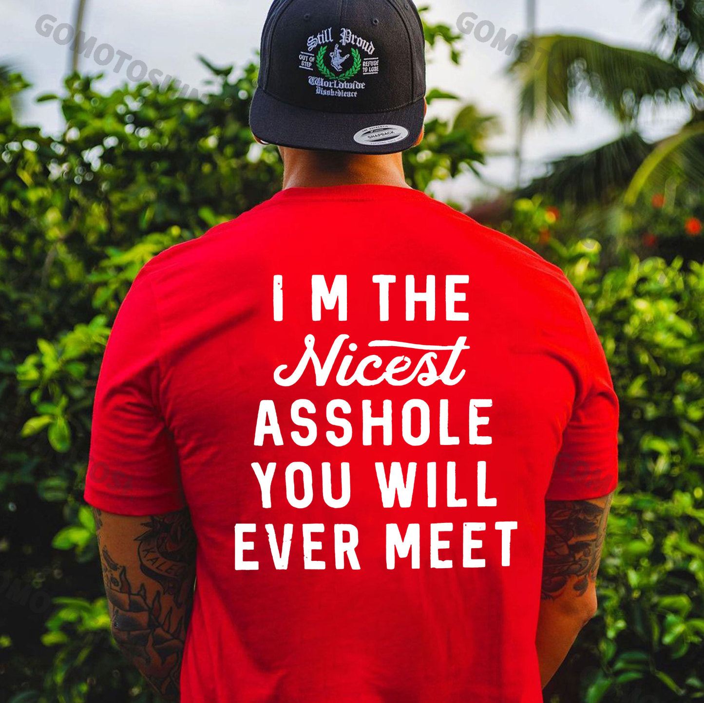 I’M THE NICEST ASSHOLE YOU WILL EVER MEET Black Print T-shirt
