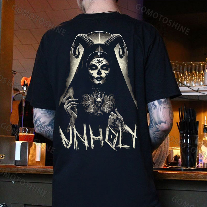UNHOLY Devil Nun Print Men's T-Shirt