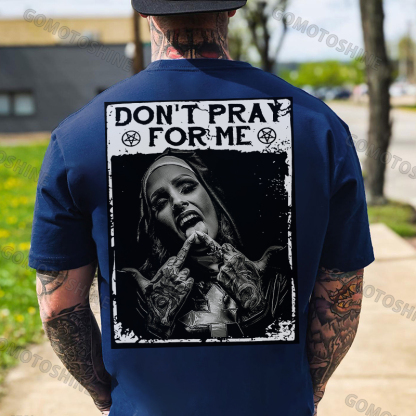 DON'T PRAY FOR ME Defiant Nun Print Men's T-Shirt