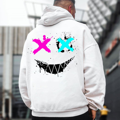 Evil Emoji Modern Style Black Print Hoodie