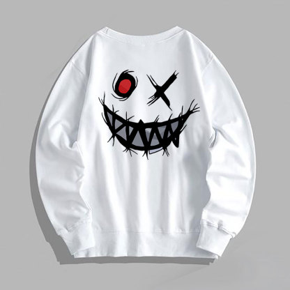 Evil Emoji Modern Style Print Sweatshirt