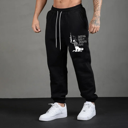 SHOOTING GUNS AND APREADING BUNS Men's Print Sweatpants