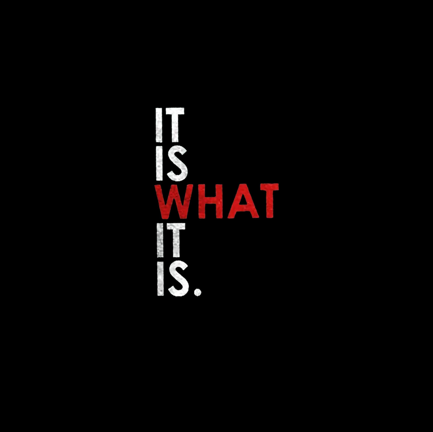 IT IS WHAT IT IS Letter Casual Graphic Black Print Hoodie