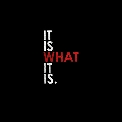 IT IS WHAT IT IS Letter Casual Graphic Black Print Hoodie