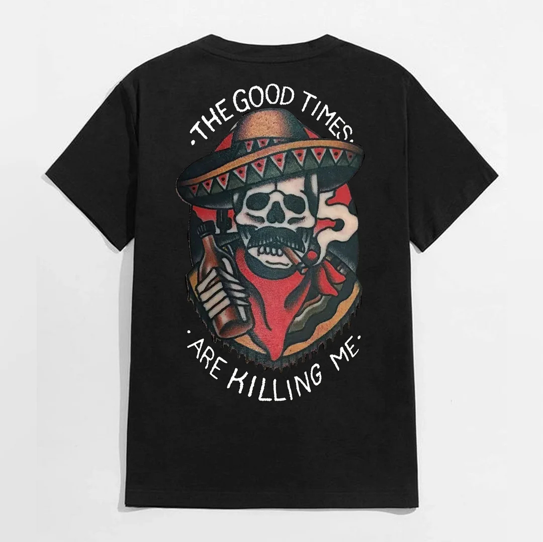 The Good Times Are Killing Me Skull Print Men's T-shirt