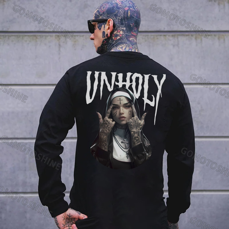UNHOLY Defiant Nun Print Men's Sweatshirt