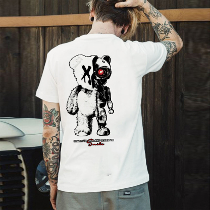 LEARN TO LIVE AND LEARN TO SMILE Black Print T-shirt