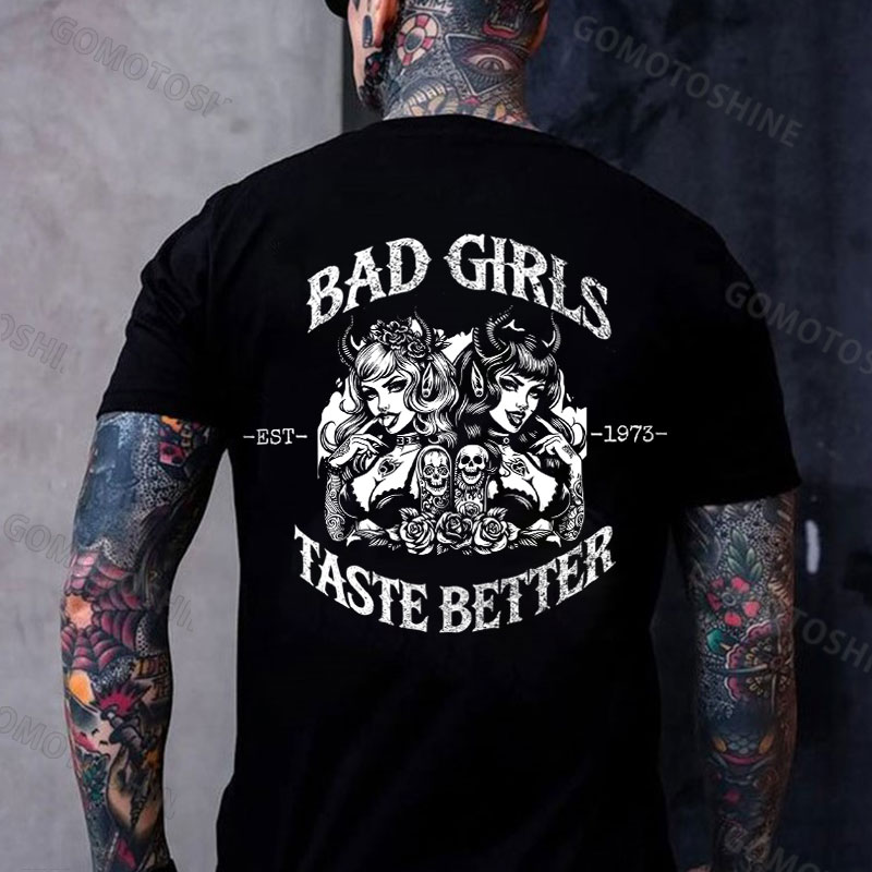 BAD GIRLS TASTE BETTER Bad Devil Girls Print Men's T-Shirt