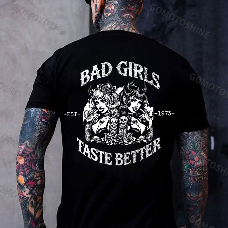 BAD GIRLS TASTE BETTER Bad Devil Girls Print Men's T-Shirt