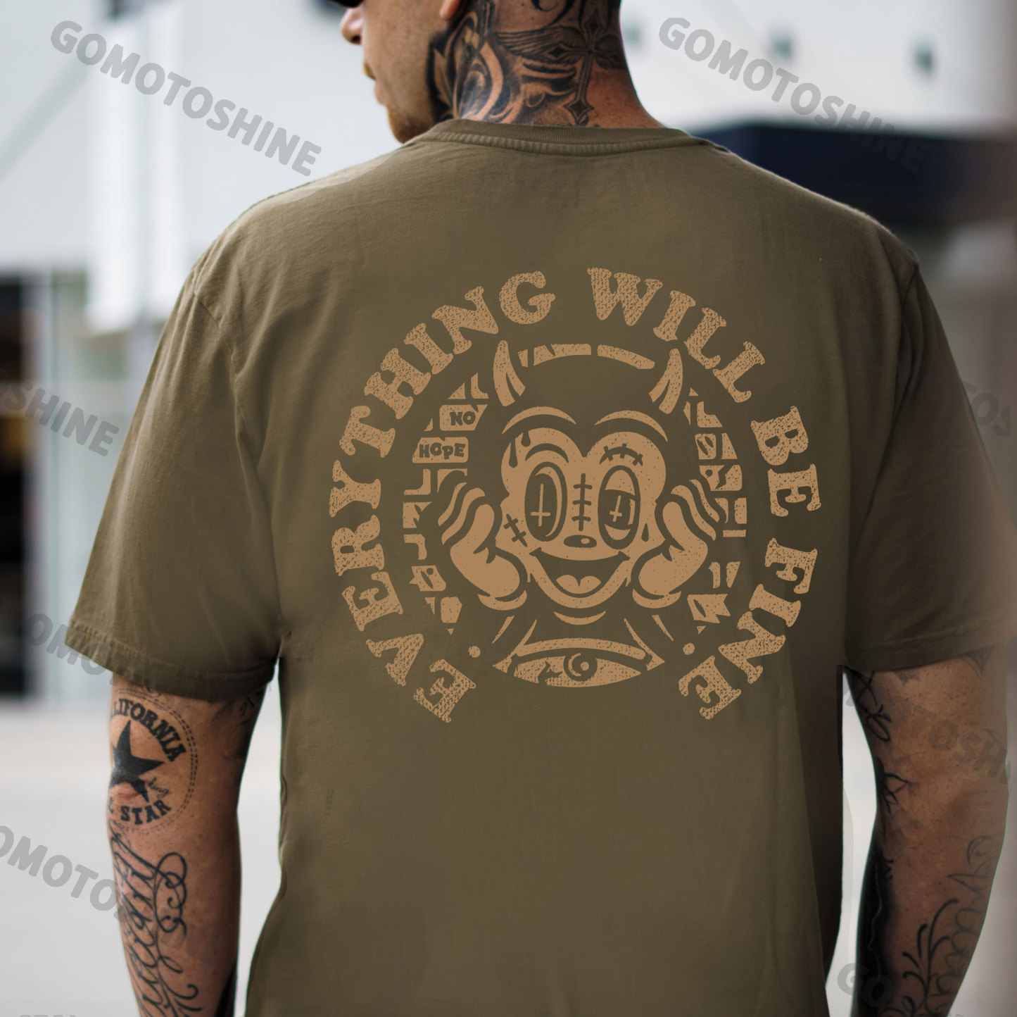 EVERYTHING WILL BE FINE Little Devil Print Men's T-Shirt