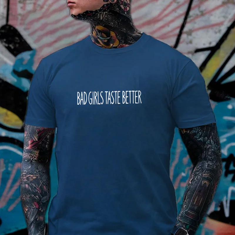 BAD GIRLS TASTE BETTER Suck Finger Nun Print Men's T-Shirt Image - 10