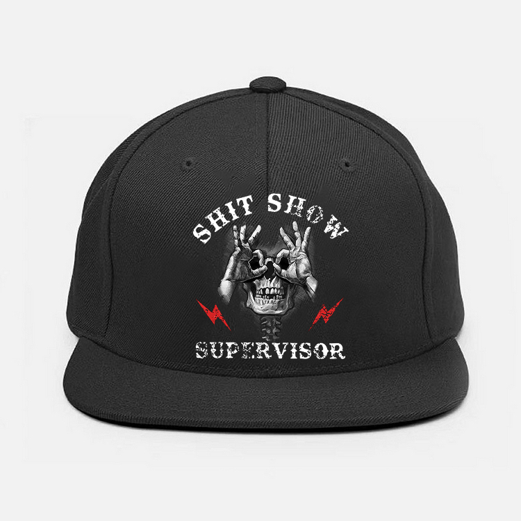 SHIT SHOW SUPERVISOR Skull With OK Fashion Cap