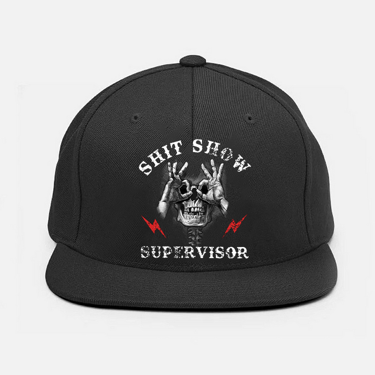 SHIT SHOW SUPERVISOR Skull With OK Fashion Cap