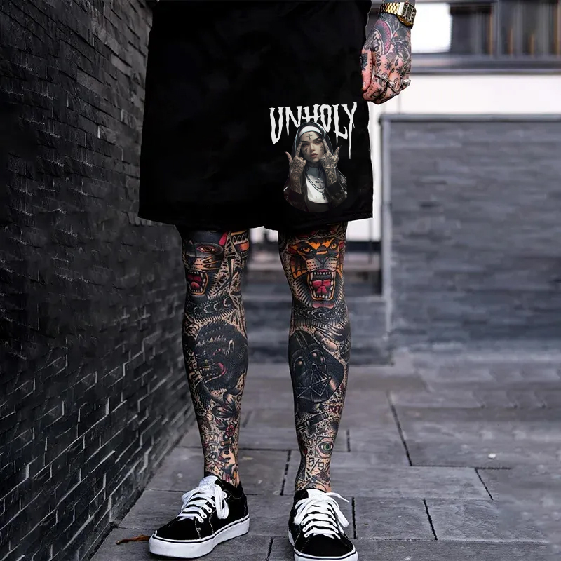UNHOLY Defiant Nun Print Men's Shorts