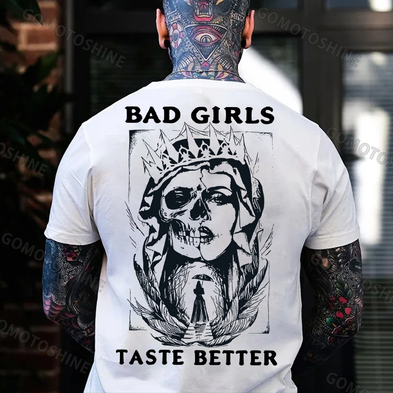 BAD GIRLS TASTE BETTER Gloomy Queen Print Men's T-Shirt