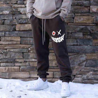 Evil Emoji Graphic Comfortable Men's Print Sweatpants