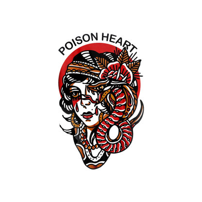 POISON HEART Apple of Sodom Graphic White Print T-shirt
