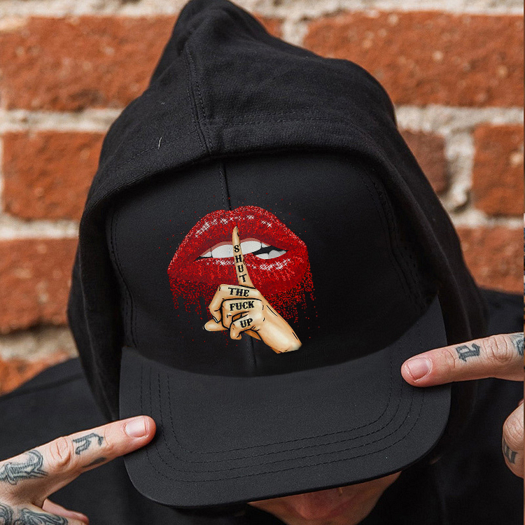 SHUT THE FUCK UP Sexy Lips Keeping Silent Fashion Cap