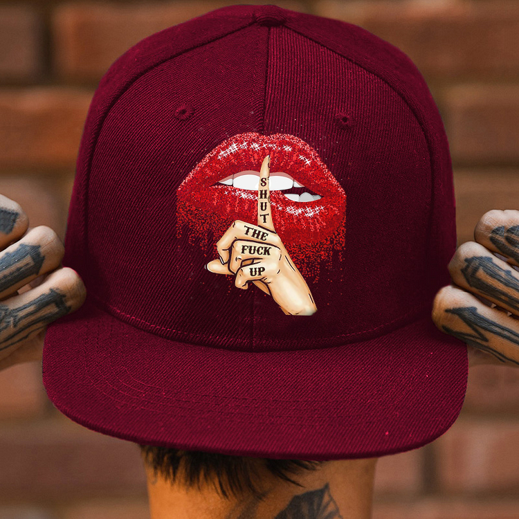SHUT THE FUCK UP Sexy Lips Keeping Silent Fashion Cap