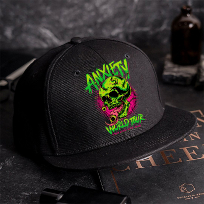 ANXIETY WORLD TOUR Green Skull Fashion Cap
