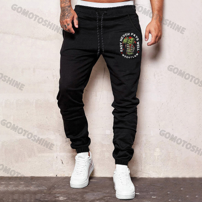 EASY NEVER PAYS WELL Bones and Money Men's Print Sweatpants