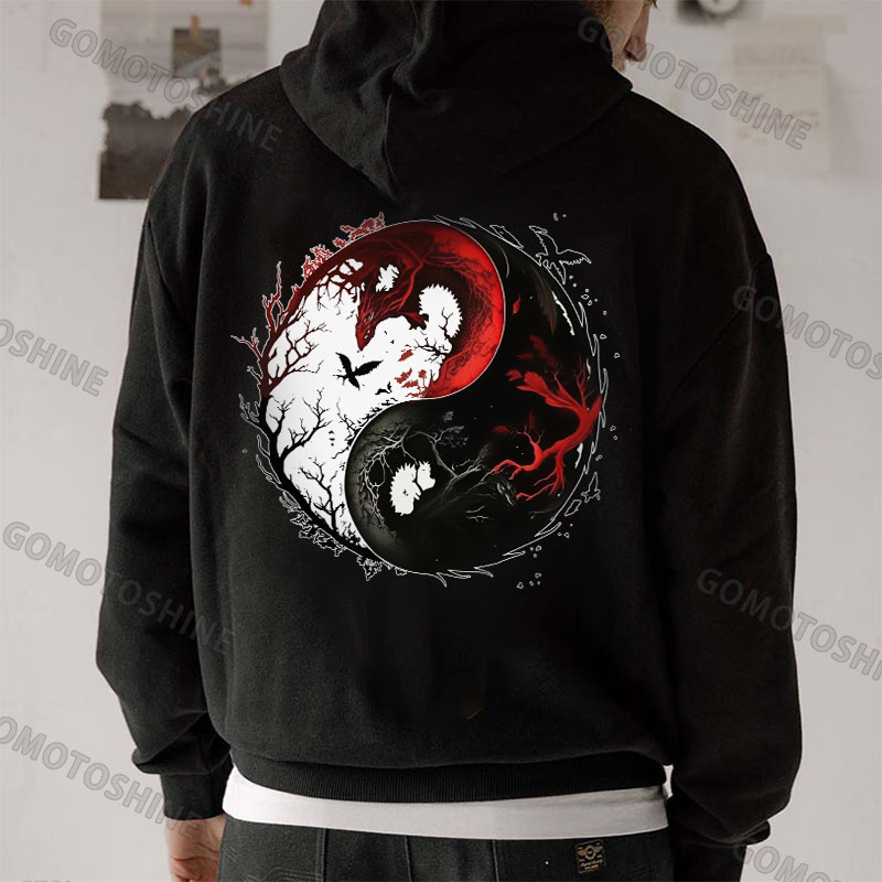 Tai Chi Pattern Print Men's Hoodie