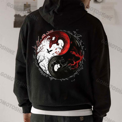 Tai Chi Pattern Print Men's Hoodie