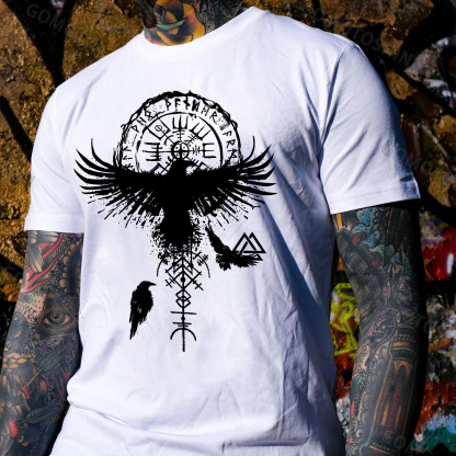 Rune Eagle Print Men's T-shirt