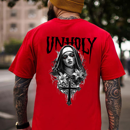 UNHOLY Evil Nun Print Men's T-Shirt