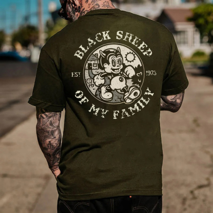 BLACK SHEEP OF MY FAMILY Little Devil Print Men's T-Shirt