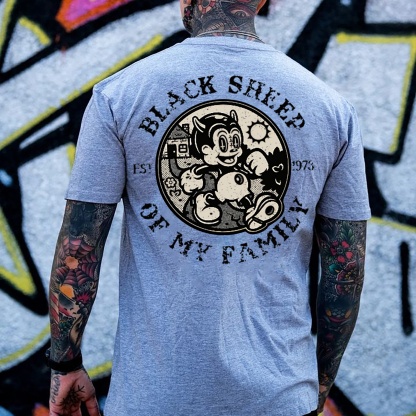 BLACK SHEEP OF MY FAMILY Little Devil Print Men's T-Shirt