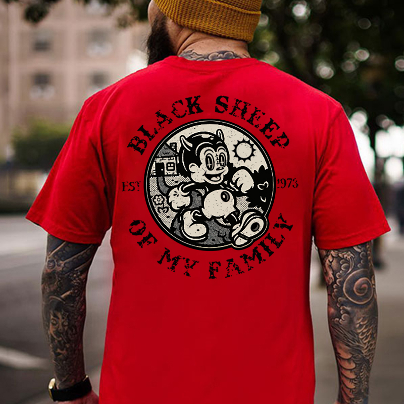 BLACK SHEEP OF MY FAMILY Little Devil Print Men's T-Shirt