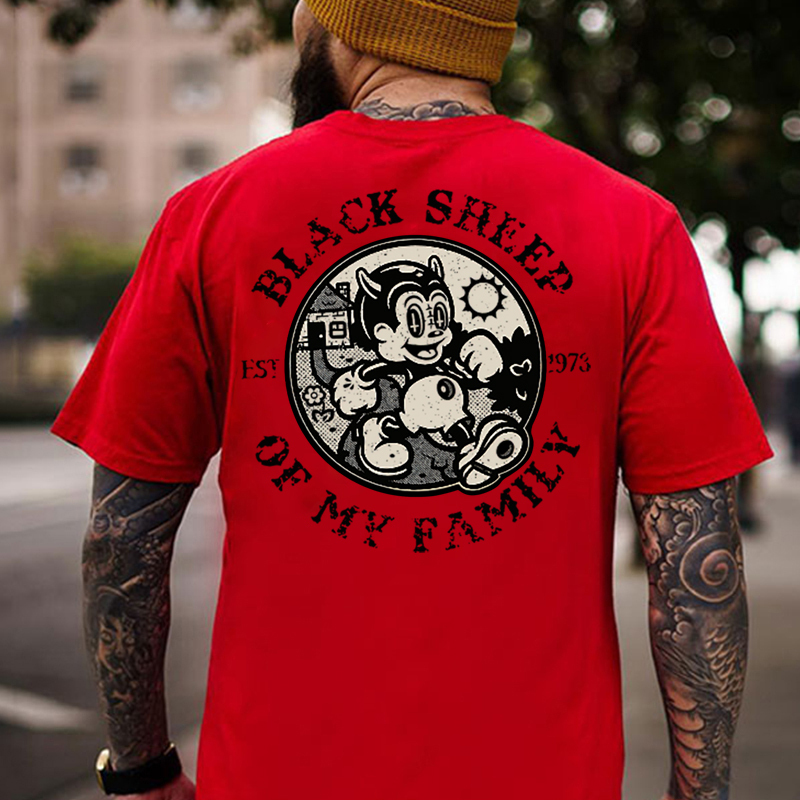 BLACK SHEEP OF MY FAMILY Little Devil Print Men's T-Shirt