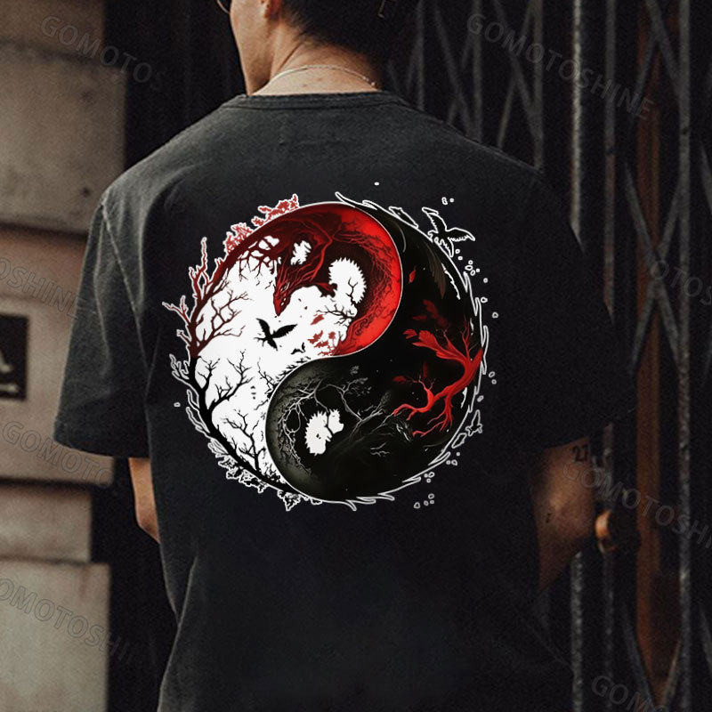 Tai Chi Pattern Print Men's T-Shirt