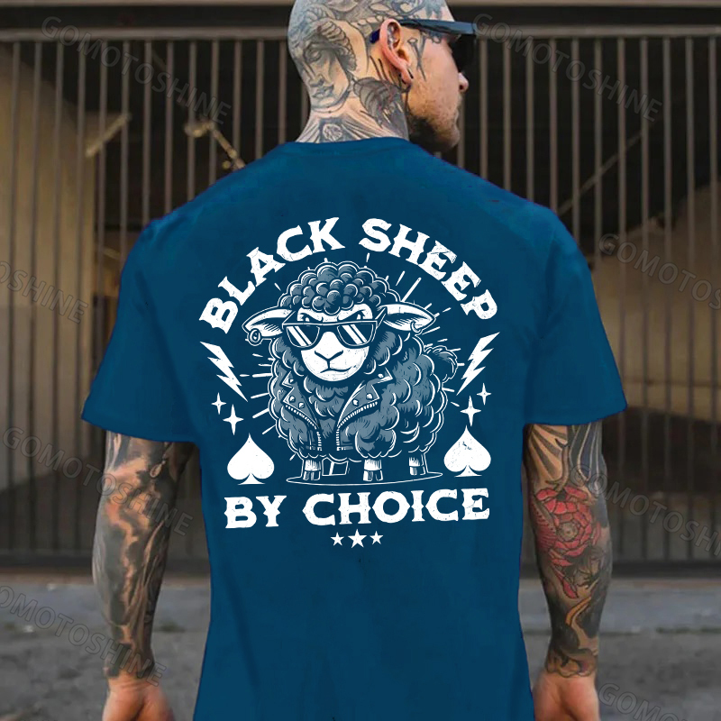 BLACK SHEEP BY CHOICE Cool Sheep Print Men's T-Shirt